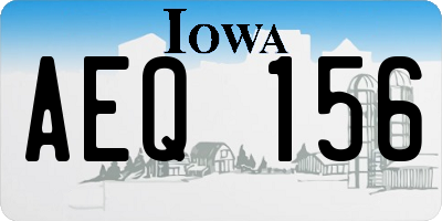 IA license plate AEQ156