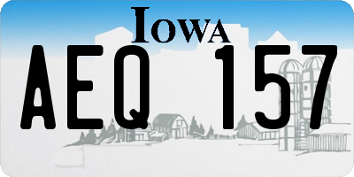 IA license plate AEQ157
