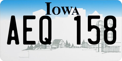 IA license plate AEQ158