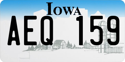 IA license plate AEQ159