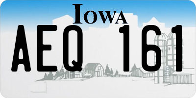 IA license plate AEQ161