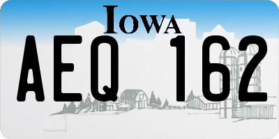 IA license plate AEQ162