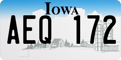 IA license plate AEQ172