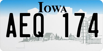 IA license plate AEQ174