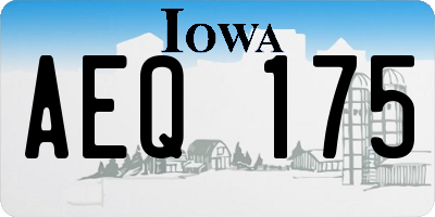 IA license plate AEQ175