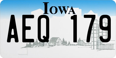 IA license plate AEQ179