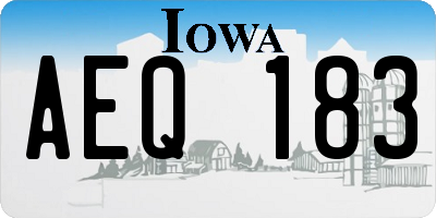 IA license plate AEQ183