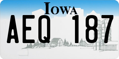IA license plate AEQ187