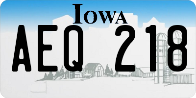 IA license plate AEQ218