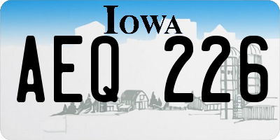 IA license plate AEQ226