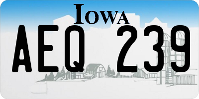 IA license plate AEQ239