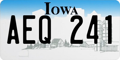 IA license plate AEQ241
