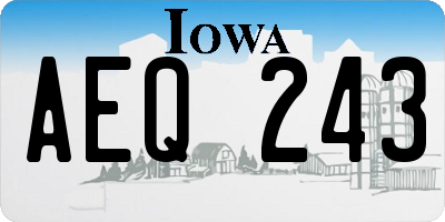 IA license plate AEQ243
