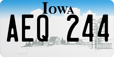 IA license plate AEQ244