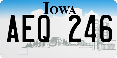 IA license plate AEQ246