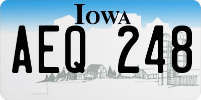 IA license plate AEQ248