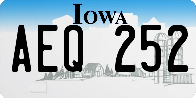 IA license plate AEQ252