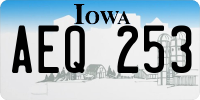 IA license plate AEQ253