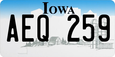 IA license plate AEQ259