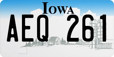 IA license plate AEQ261