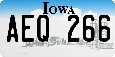 IA license plate AEQ266