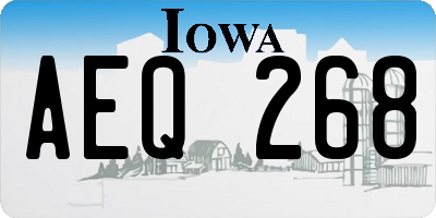 IA license plate AEQ268