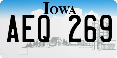 IA license plate AEQ269