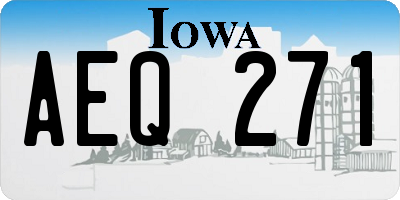 IA license plate AEQ271