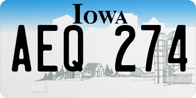 IA license plate AEQ274