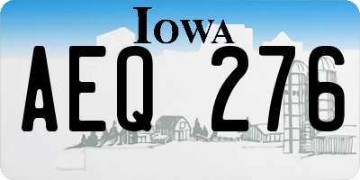 IA license plate AEQ276