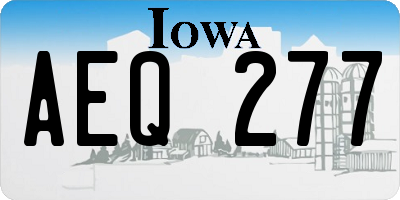IA license plate AEQ277