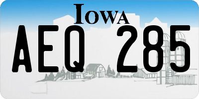 IA license plate AEQ285