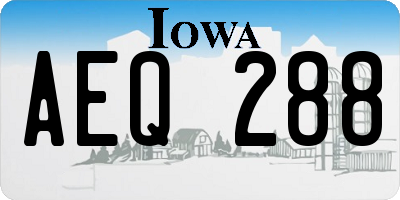 IA license plate AEQ288