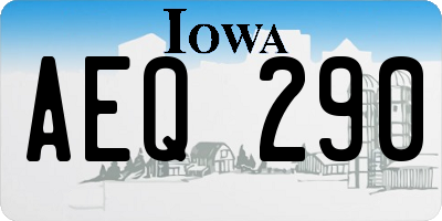 IA license plate AEQ290