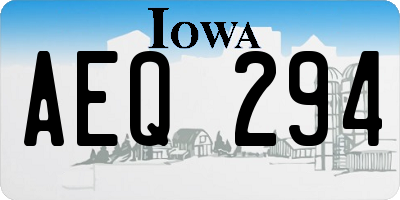 IA license plate AEQ294