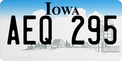 IA license plate AEQ295