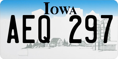 IA license plate AEQ297