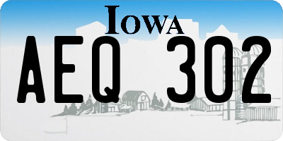 IA license plate AEQ302