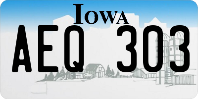 IA license plate AEQ303