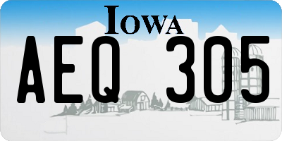 IA license plate AEQ305