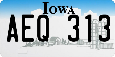 IA license plate AEQ313