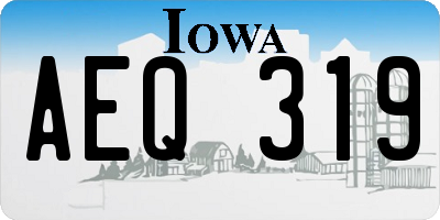 IA license plate AEQ319