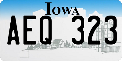 IA license plate AEQ323