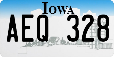 IA license plate AEQ328