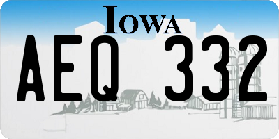 IA license plate AEQ332