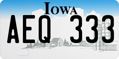 IA license plate AEQ333