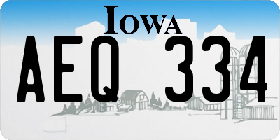 IA license plate AEQ334