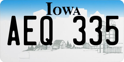 IA license plate AEQ335