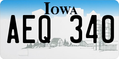 IA license plate AEQ340