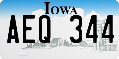 IA license plate AEQ344